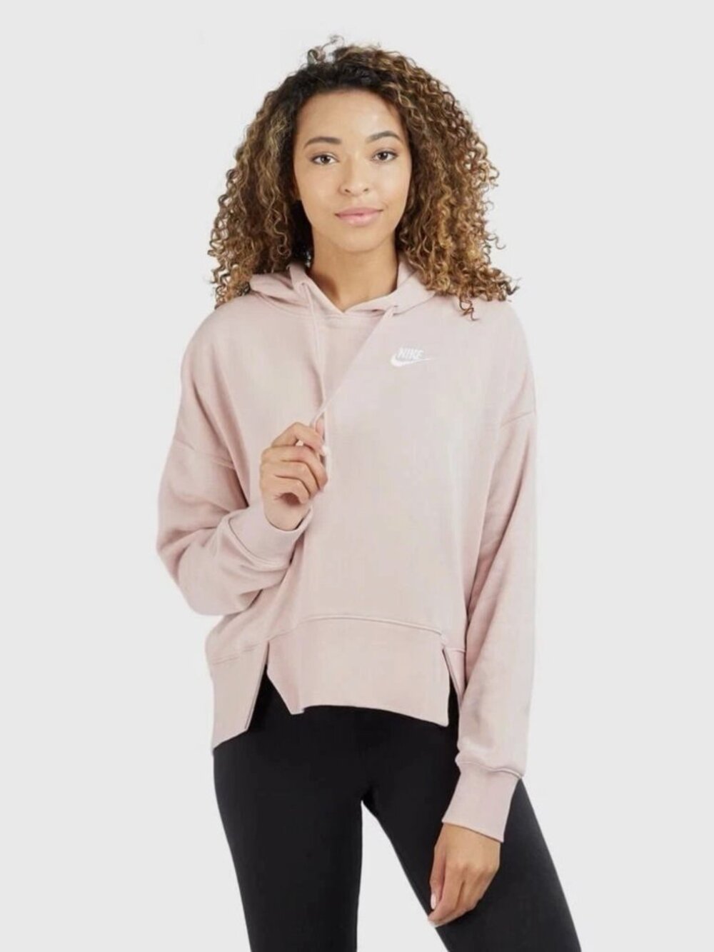 Nike Sportswear Essential Fleece Oversized Pullover Hoodie Pink DV5645-601 - Siz